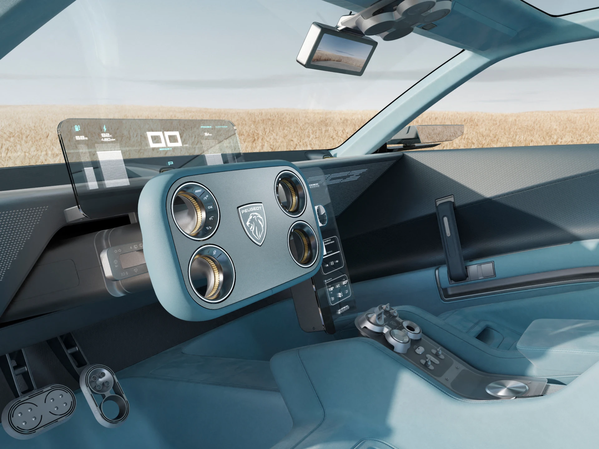 Peugeot RCZ Vision concept con Hypersquare® e i-Cockpit trasparente